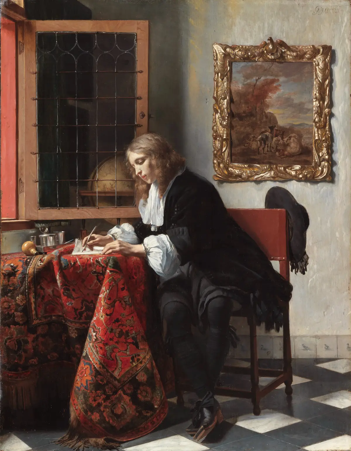 Gabriël Metsu, Homme écrivant une lettre
